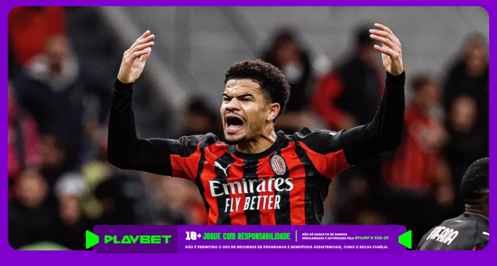 Jogador do Milan em comemoração de gol na temporada. Foto: Instagram/Divulgação