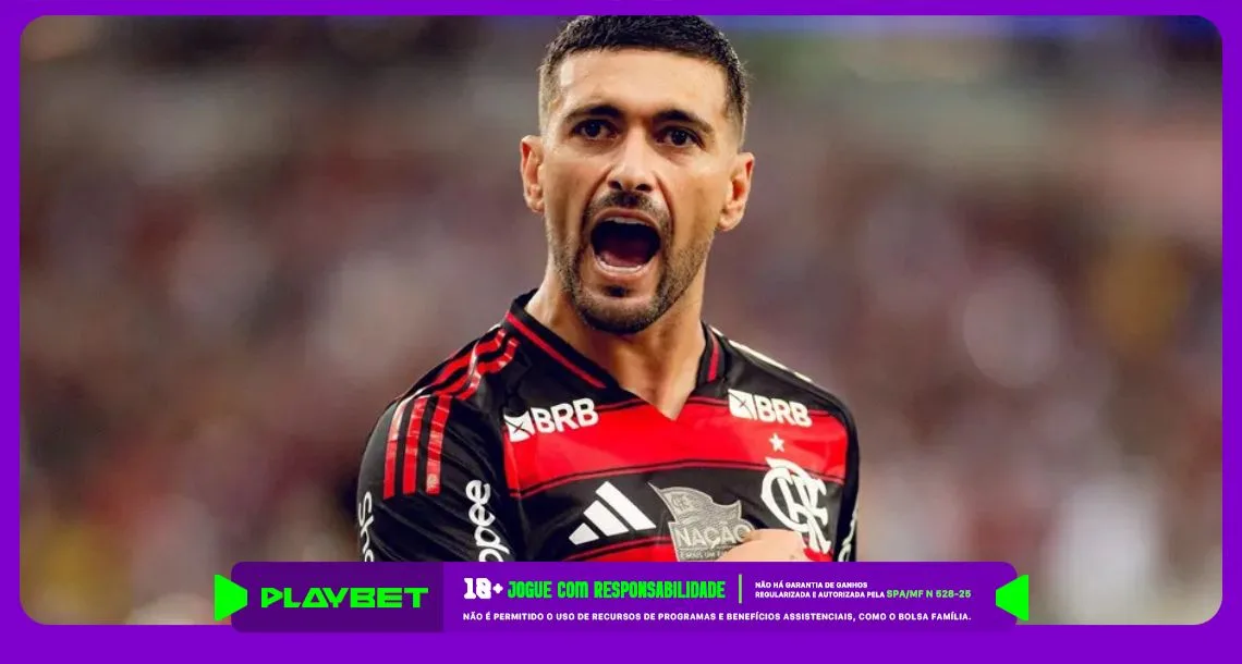 Imagem do meio-campista Arrascaeta, do Flamengo.