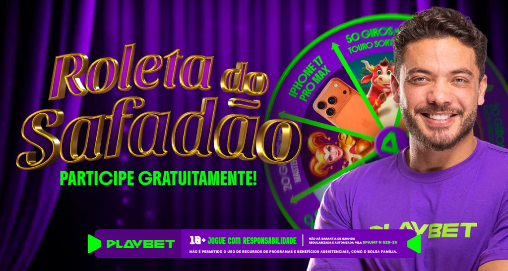 Imagem ilustrativa da Roleta do Safadão que terá na live promovida pela PlayBet