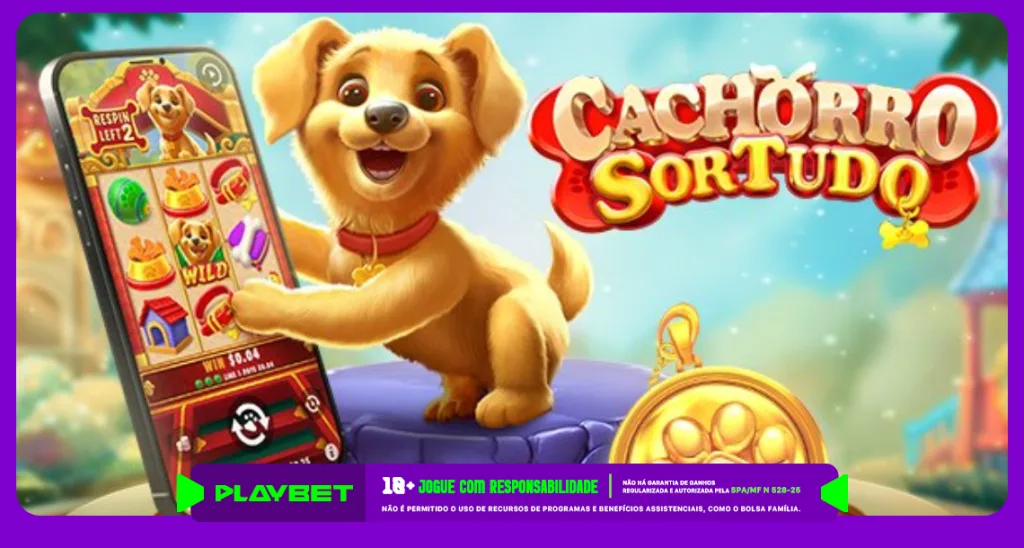 Imagem ilustrativa do jogo Cachorro Sortudo, disponível na Missões Play, da PlayBet