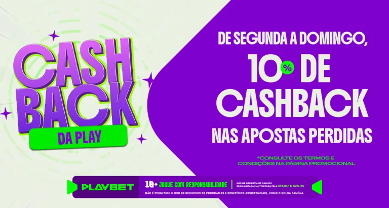 Imagem ilustrativa sobre a ação de cashback da PlayBet
