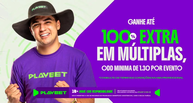 Imagem ilustrativa sobre a promoção de múltiplas acumuladas da PlayBet