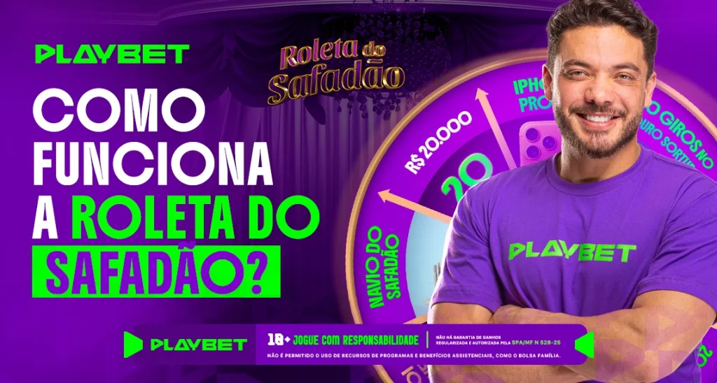 Imagem ilustrativa sobre como funciona a Roleta do Safadão na PlayBet
