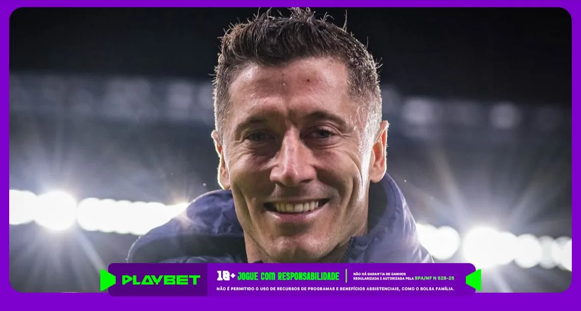 Imagem ilustrativa do atacante Lewandowski, do Barcelona. Foto: Instagram/Barcelona