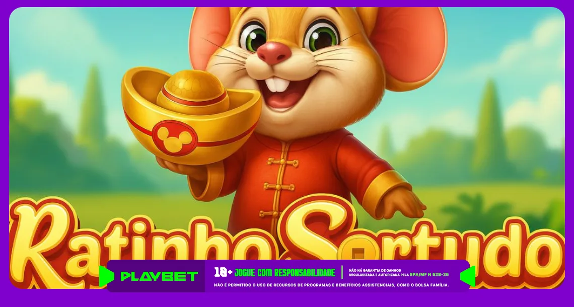 Imagem ilustrativa do jogo Ratinho Sortudo, disponível nas Missões Play, da PlayBet