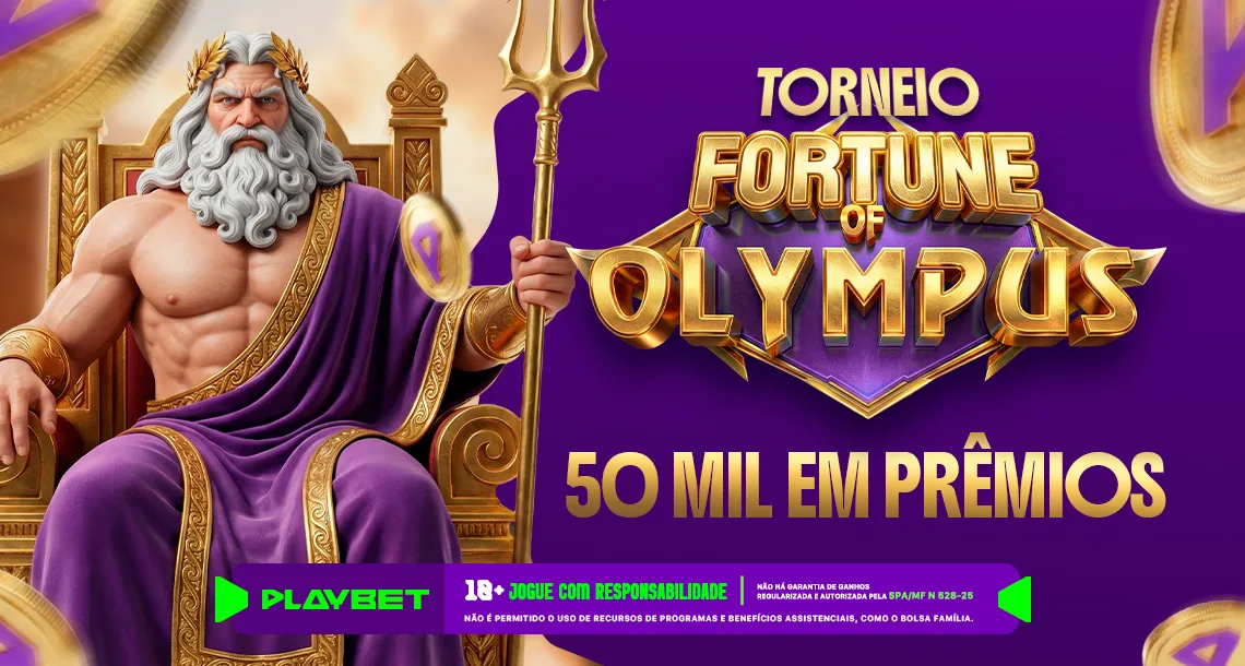Imagem ilustrativa do Torneio Fortune of Olympus, disponível na PlayBet