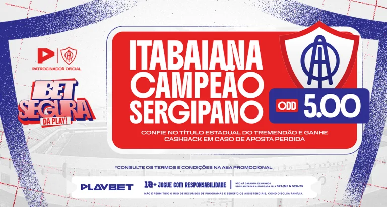 Imagem ilustrativa sobre a Super Odds da PlayBet para o Itabaiana