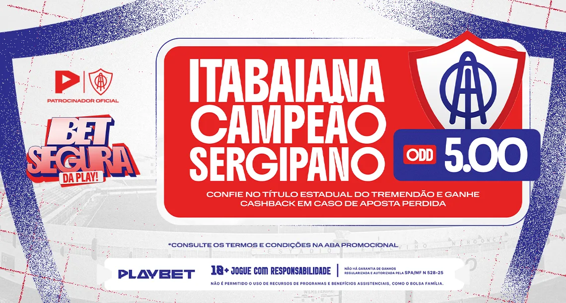 Imagem ilustrativa sobre a Super Odds da PlayBet para o Itabaiana