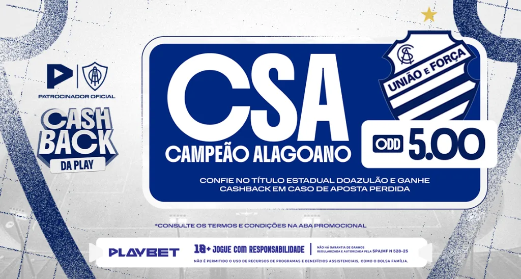 Imagem ilustrativa da promoção Super odd Play CSA, da PlayBet