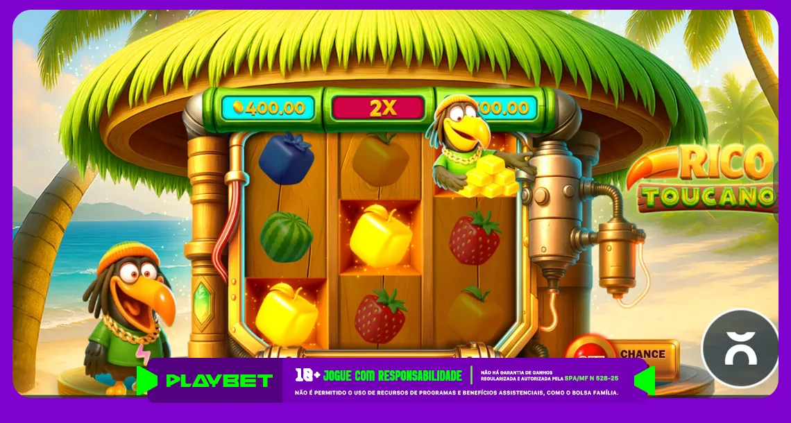 Imagem ilustrativa do jogo Rico Toucano, disponível na PlayBet