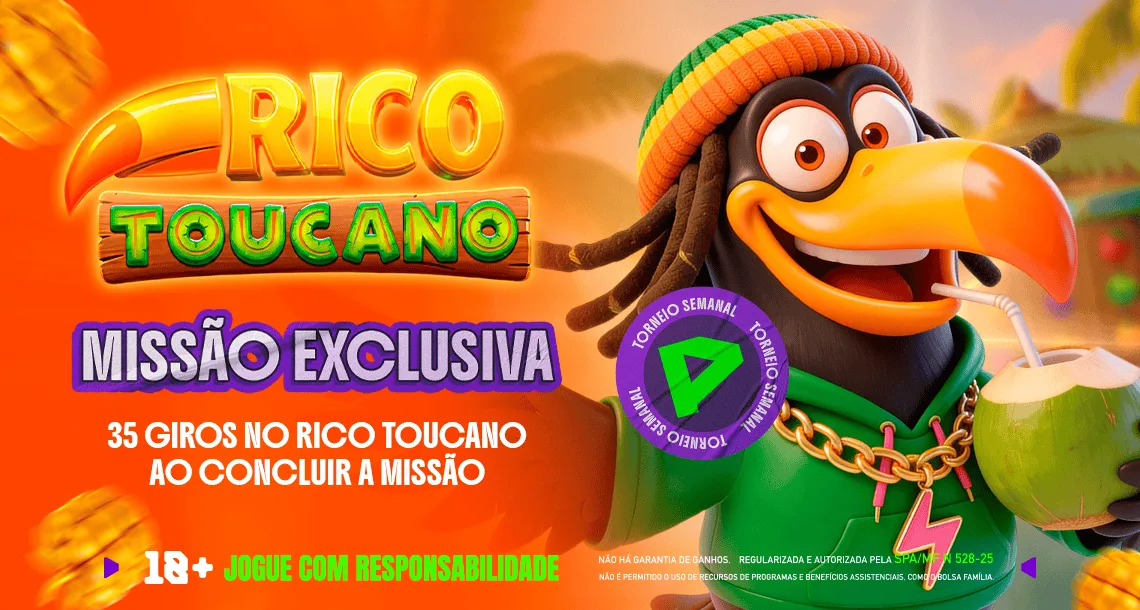 Imagem ilustrativa da Missão exclusiva para participante do Torneio Rico Toucano, da PlayBet
