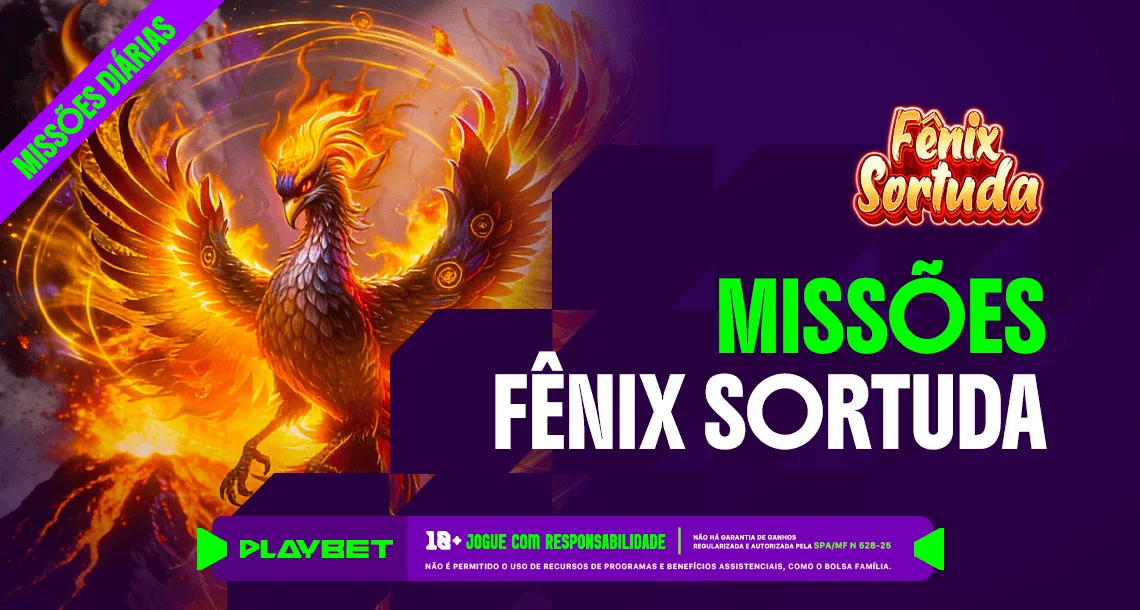 Imagem ilustrativa das Missões Play, envolvendo o jogo Fênix Sortuda