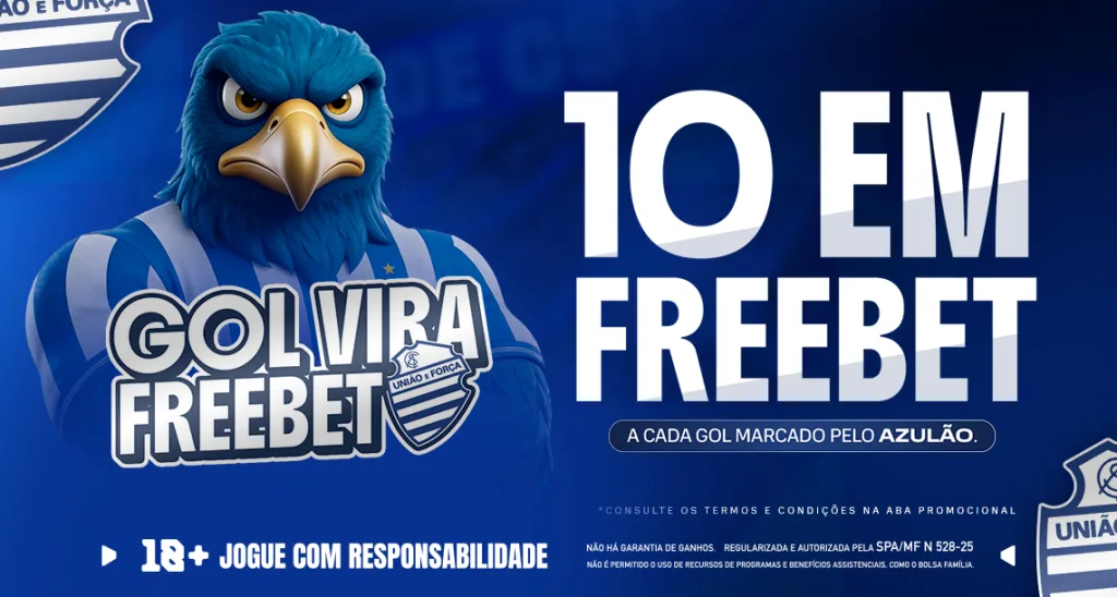 Imagem ilustrativa da promoção "Gols do CSA valem Freebet" disponível na PlayBet