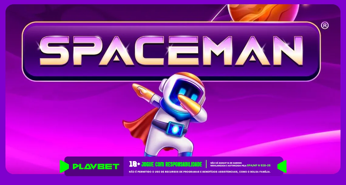 Imagem ilustrativa do jogo crash Spaceman, disponível na PlayBet