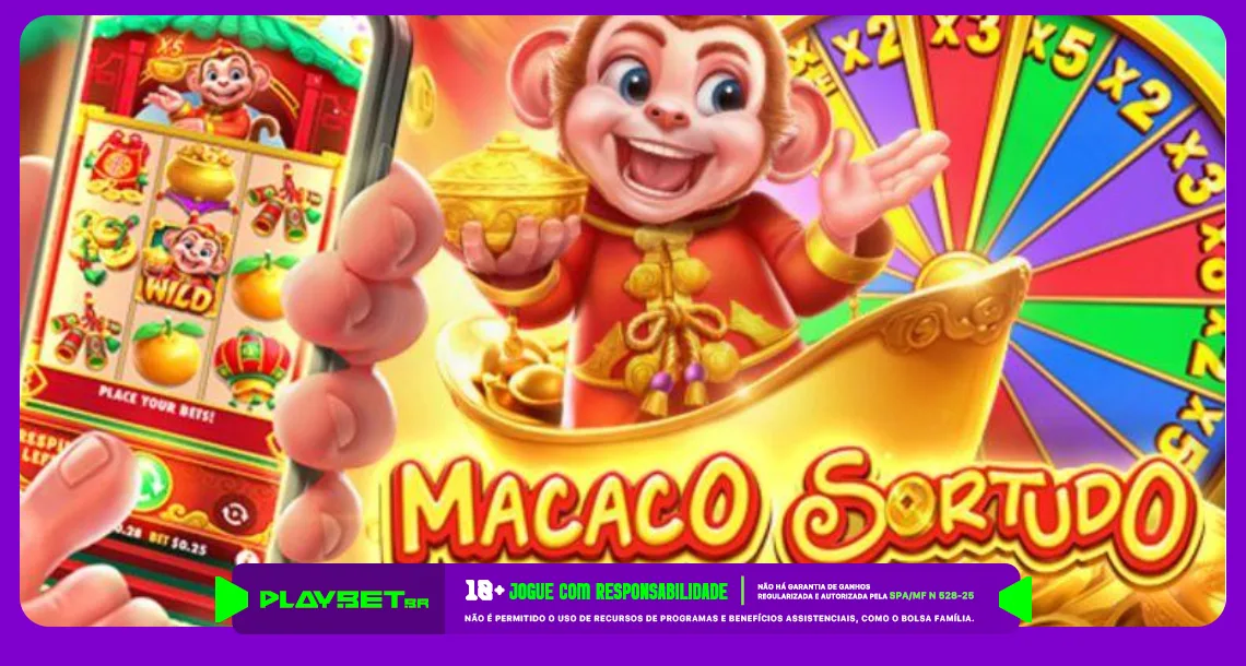 Imagem ilustrativa do jogo Macaco Sortudo, disponível na Play.Bet.br