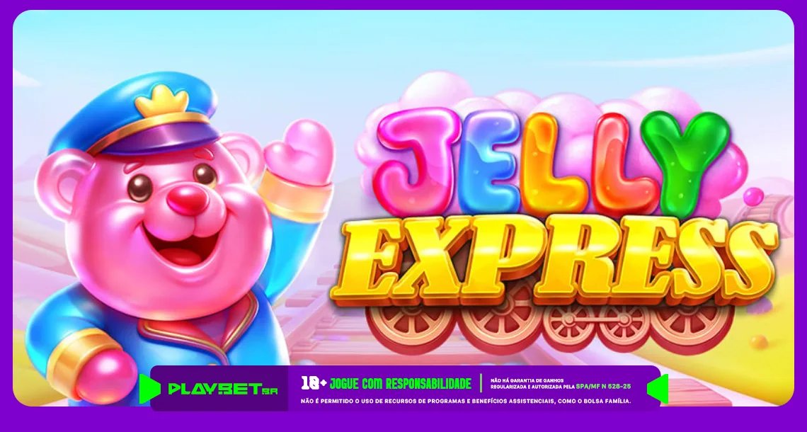 Imagem ilustrativa do Jelly Express, slot lançamento da Pragmatic Play, disponível na Play.Bet.Br.