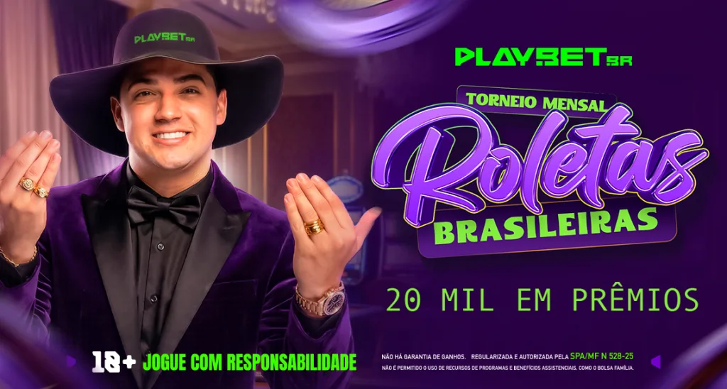 Imagem ilustrativa do Torneio das Roletas Brasileiras, disponível na Play.Bet.br