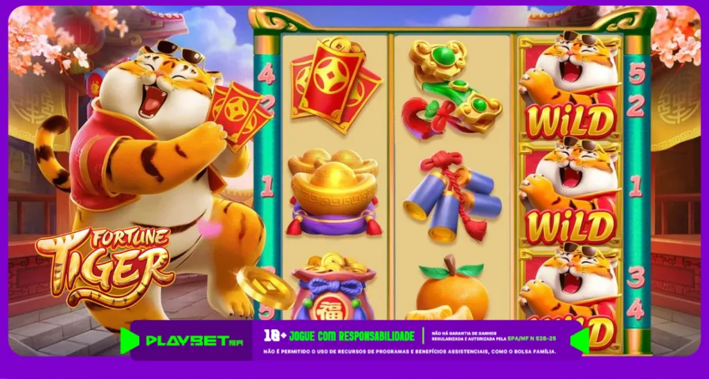 Imagem ilustrativa do jogo Fortune Tiger, disponível na Play.Bet.br