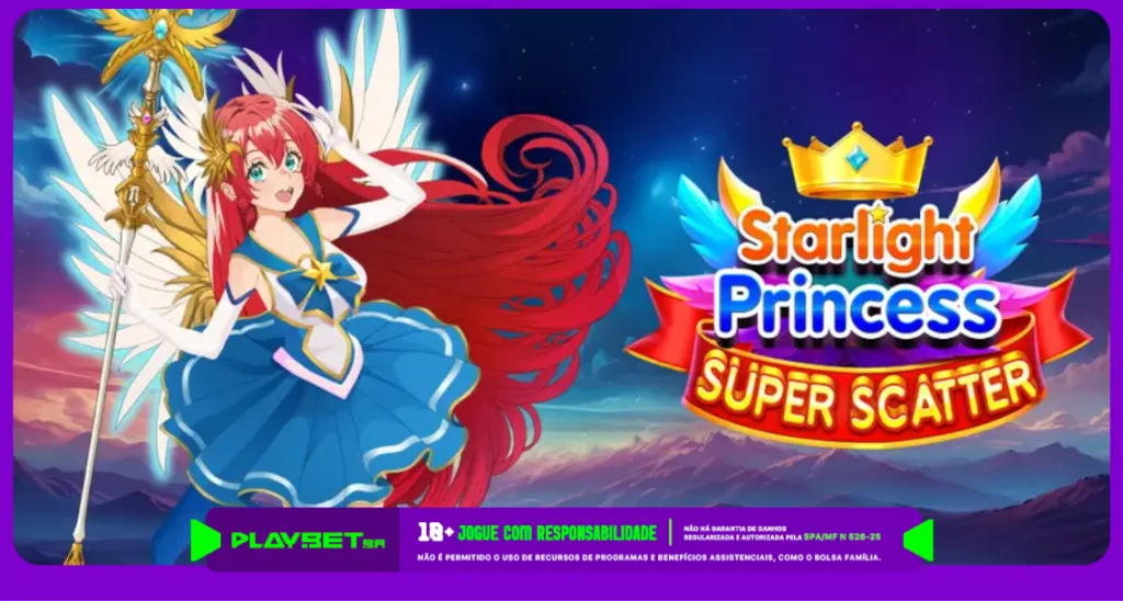 Imagem ilustrativa do jogo Starlight Princess Super Scatter, disponível na Play.Bet.br