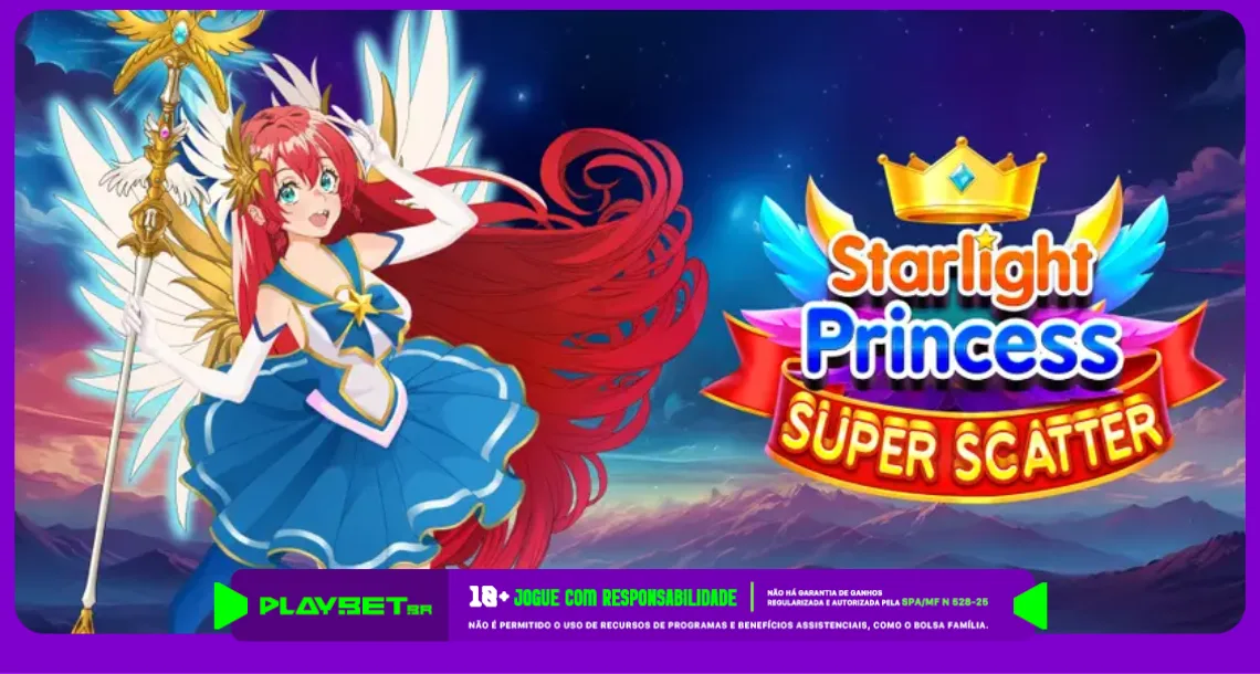 Imagem ilustrativa do jogo Starlight Princess Super Scatter, disponível na Play.Bet.br
