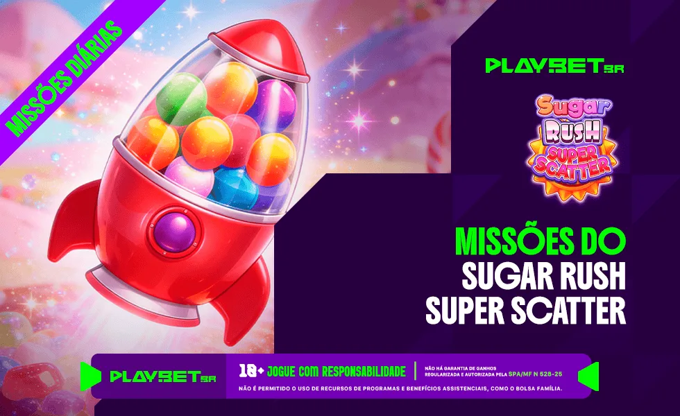 Imagem ilustrativa do jogo Sugar Rush Super Scatter, disponível na Play.Bet.br.