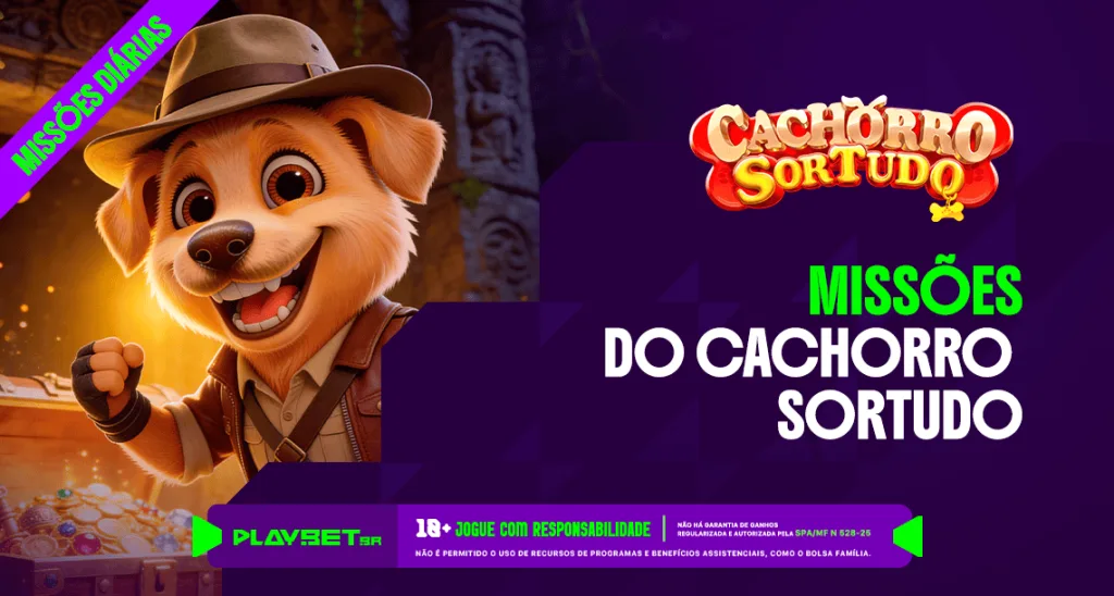 Imagem ilustrativa das Missões Play, envolvendo o jogo Cachorro Sortudo