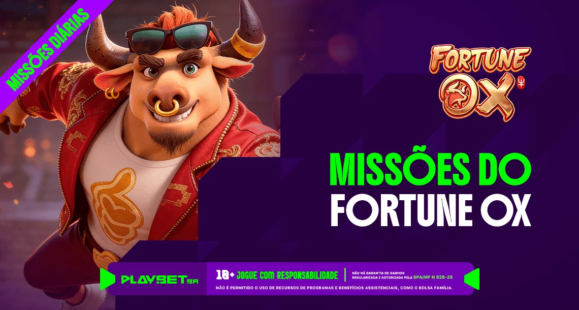 Imagem ilustrativa das Missões Play, envolvendo o jogo Fortune Ox