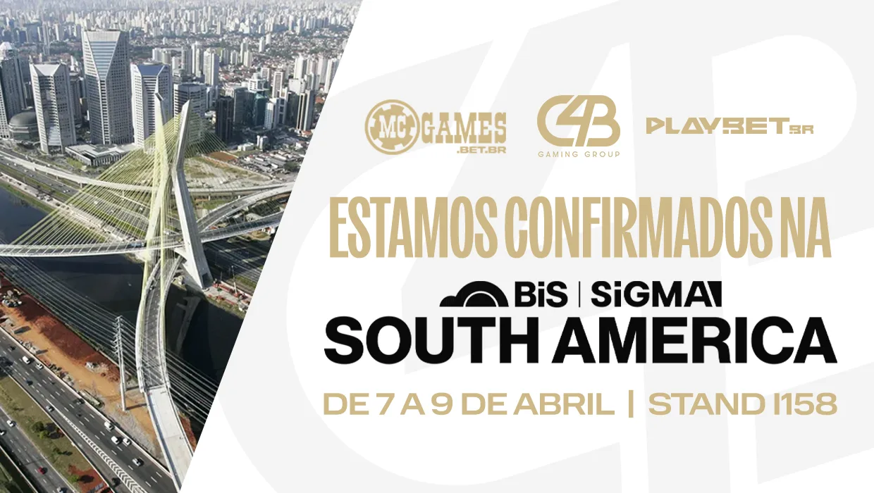 Imagem ilustrativa da confirmação de que o C4B Gaming Group marcará presença na BiS SiGMA South America 2026.