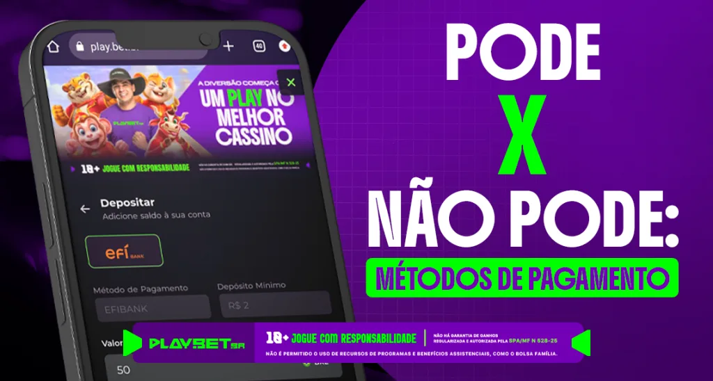 Imagem ilustrativa sobre métodos de pagamentos liberados e proibidos.