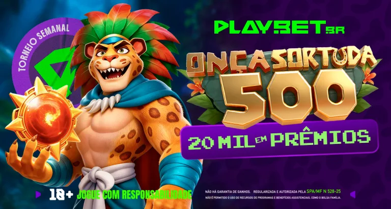 Imagem ilustrativa do Torneio da Onça Sortuda 500, na Play.Bet.Br.