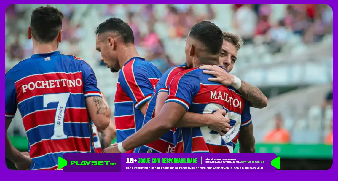 Imagem ilustrativa de jogadores do Fortaleza. Foto: Fortaleza FC/Divulgação.