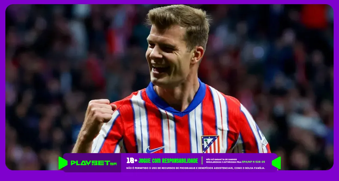 Imagem ilustrativa de jogador do Atlético de Madrid. Foto: Atlético de Madrid/Divulgação.