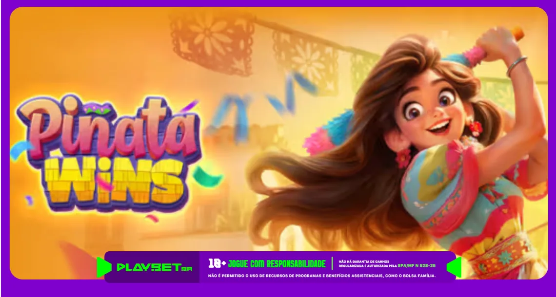 Imagem ilustrativa do slot Pinata Win, da PG Soft, disponível na Play.Bet.Br.