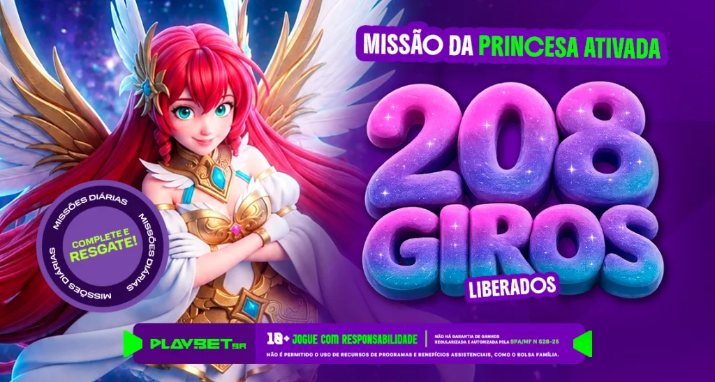 Imagem ilustrativa das missões play com o jogo Starlight princess 1000, disponível na Play.Bet.br