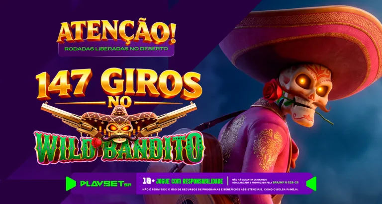 Imagem ilustrativa das missões play com o jogo Wild Bandito, disponível na Play.Bet.br