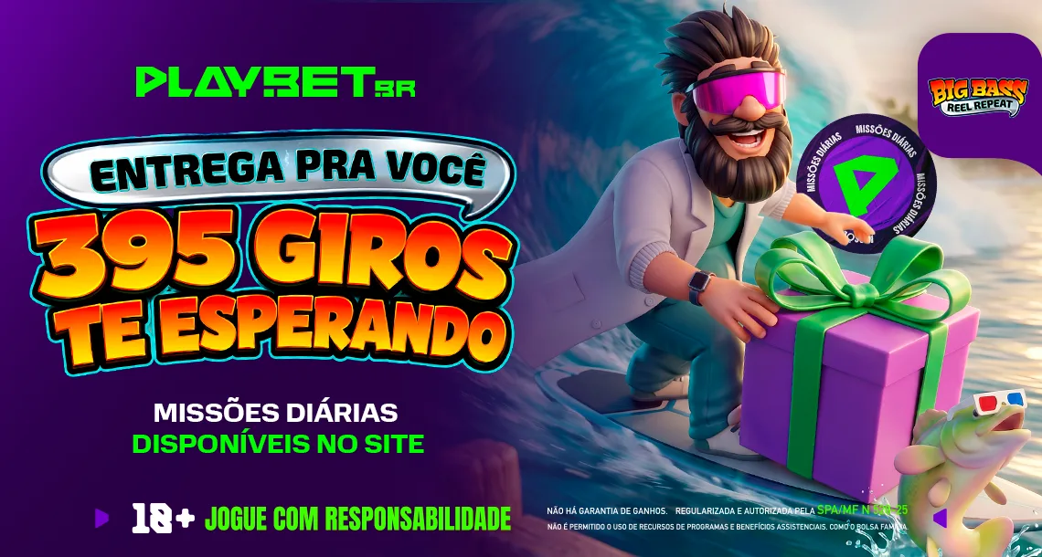 Imagem ilustrativa das missões play com o jogo Big Bass Repeat, disponível na Play.Bet.br