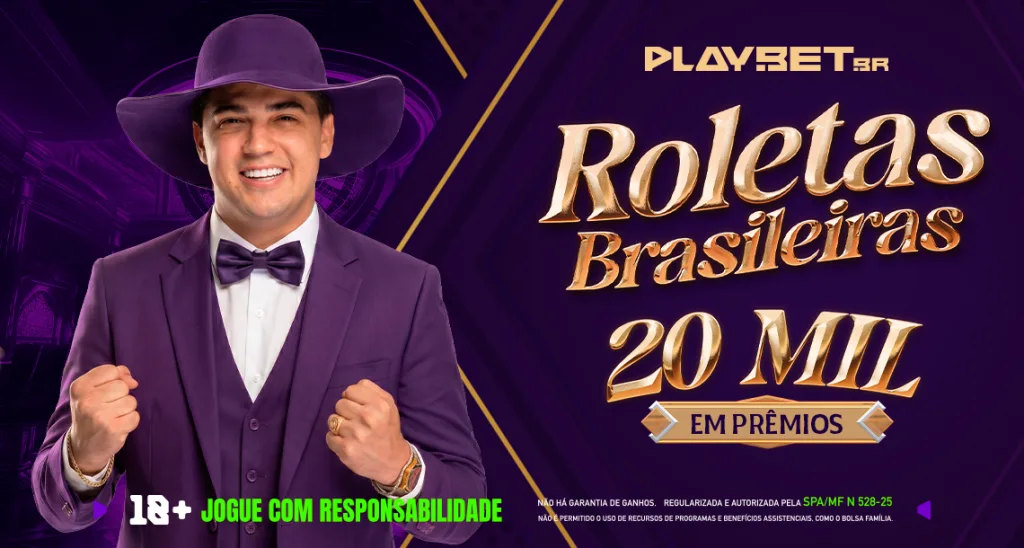 Imagem ilustrativa das promoção com as Roletas Brasileiras, disponíveis na Play.Bet.br.