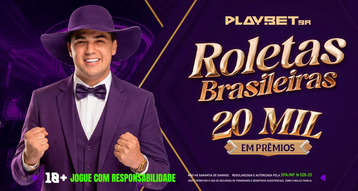 Imagem ilustrativa das promoção com as Roletas Brasileiras, disponíveis na Play.Bet.br.