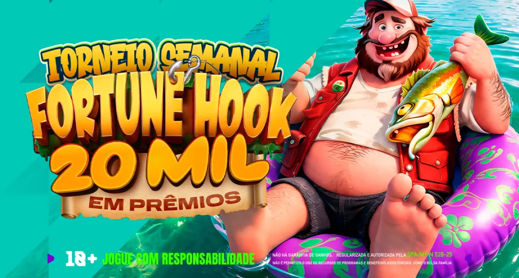 Imagem ilustrativa do Torneio Semanal do Fortune Hook, na Play.bet.br.