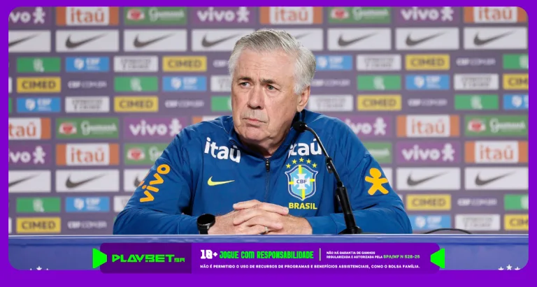Imagem ilustrativa de Carlo Ancelotti, treinador da Seleção Brasileira. Foto: CBF/Divulgação.