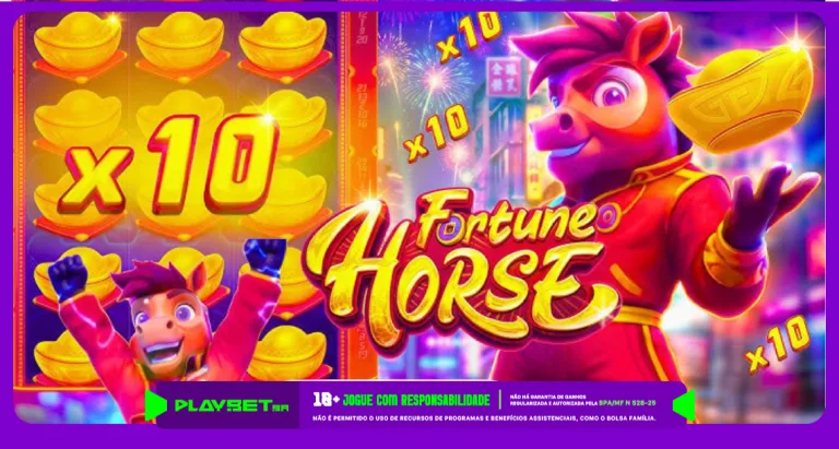 Imagem ilustrativa do slot Fortune Horse, disponível na Play.Bet.br