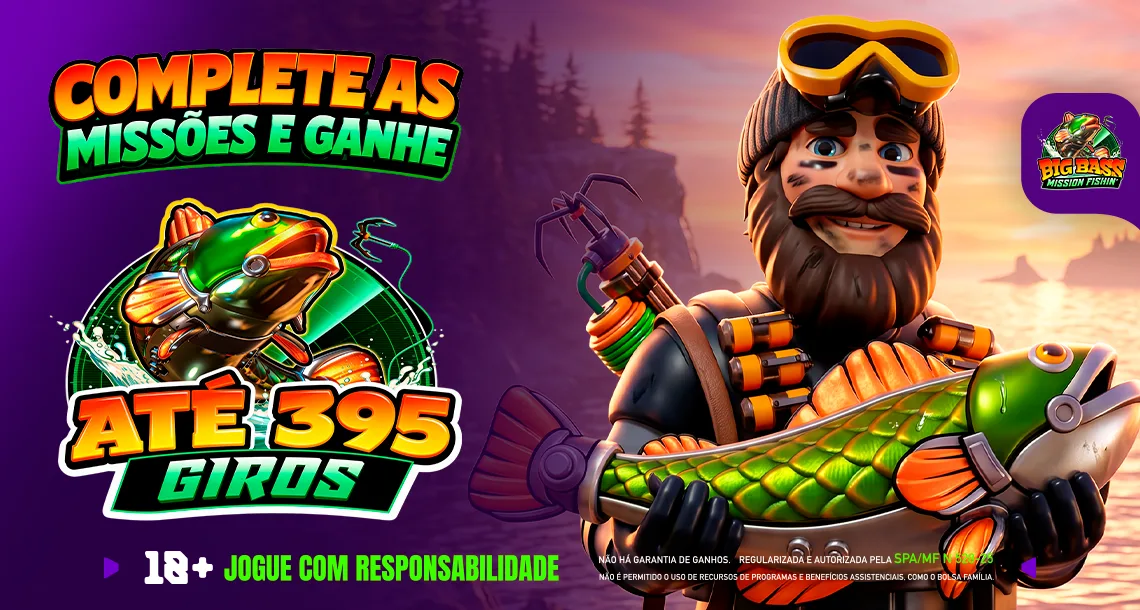 Imagem ilustrativa da missão play no slot Big Bass Mission Fishin, da Play.bet.br.