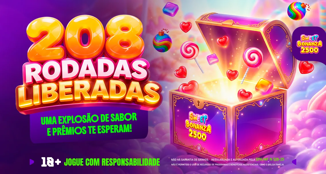 Imagem ilustrativa das missões play com o slot Sweet Bonanza 2500, disponível na Play.Bet.br.