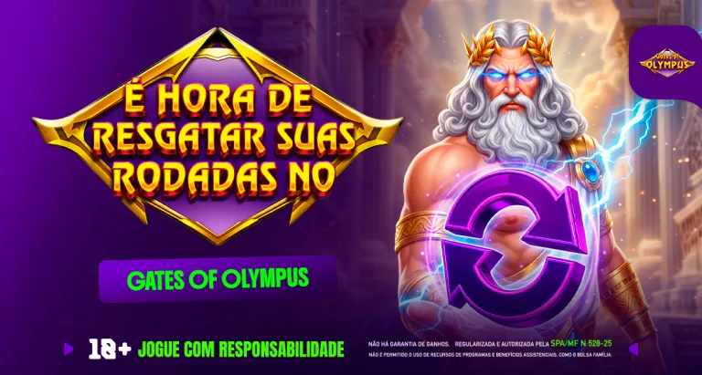 Imagem ilustrativa das missões play com o jogo Gates of Olympus, disponível na Play.Bet.br.