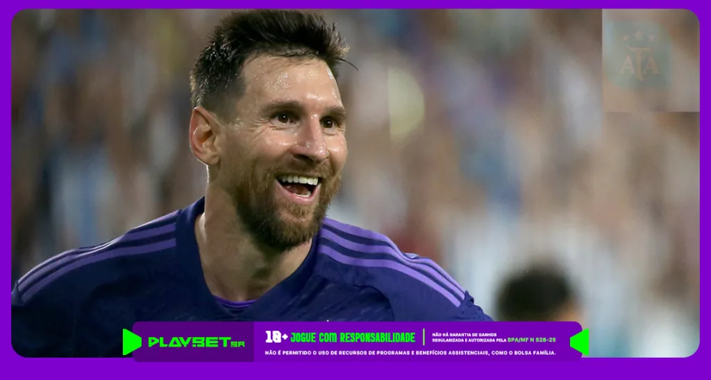 Imagem ilustrativa do jogador Messi, do time da Argentina. Foto: AFA/Divulgação