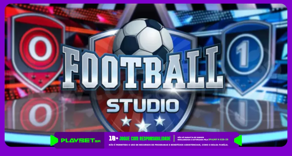 Imagem ilustrativa do jogo Futebol Studio Ao Vivo, disponível na Play.bet.br.