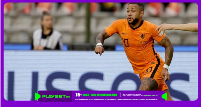 Imagem ilustrativa do jogador Memphis Depay, da Holanda. Foto: Holanda/Divulgação.