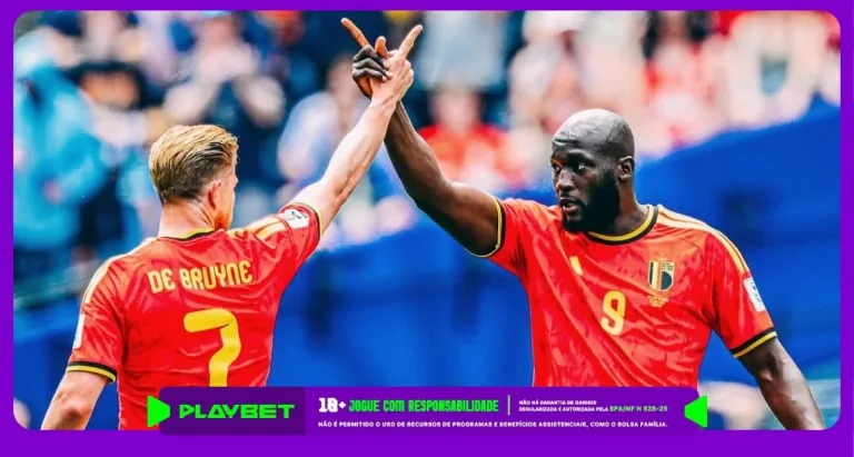 Imagem ilustrativa de Lukaku e De Bruyne, jogadores da Bélgica. Foto: Instagram/Bélgica