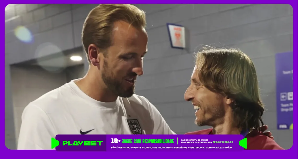 Image ilustrativa de Kane (Inglaterra) e Modric (Crocácia). Foto: Instagram/England