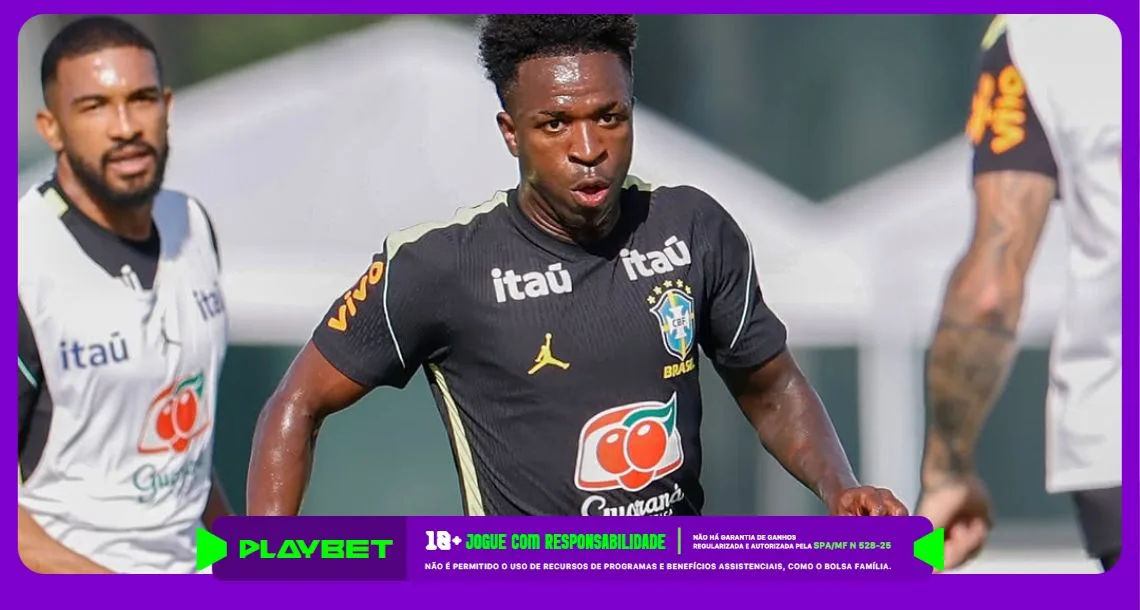 Imagem ilustrativa de Vini Jr, atacante da Seleção Brasileira. Foto: Instagram/CBF